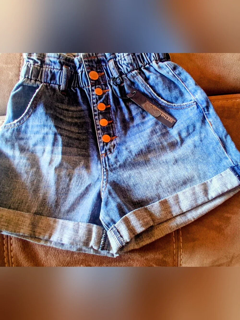 NWT SeethruSoul Brand Juniors Blue Jean Shorts, Sz 26